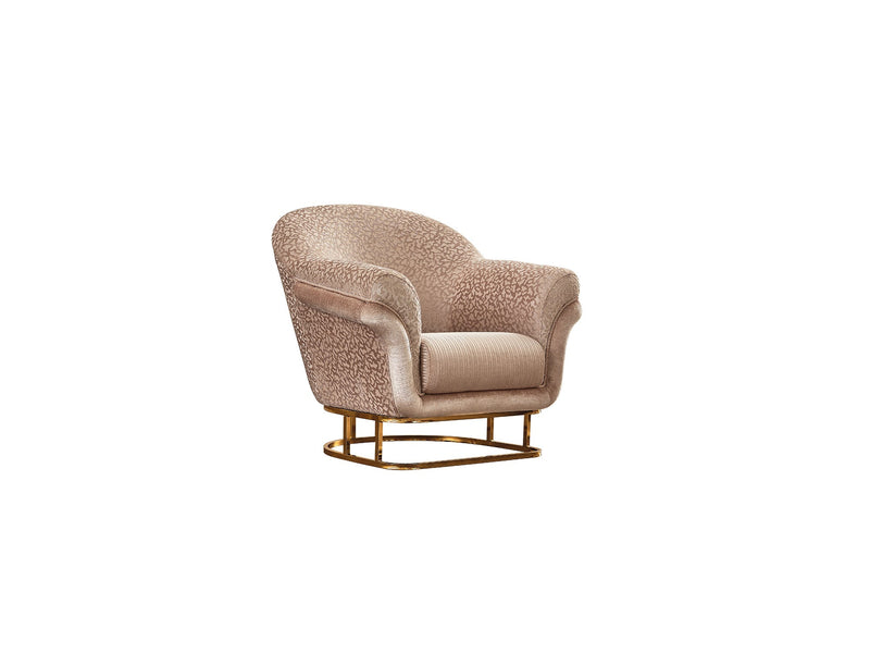 Versace 3-pieces (Sofa & Loveseat & Chair) Livingroom Set Cream in Cream - 101-VER-STAR13553-321