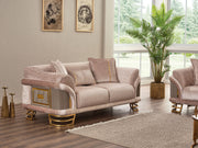 Versace Stationary Loveseat Cream in Cream - 101-VER-STAR13553-2