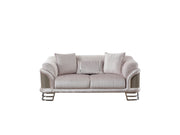 Versace Stationary Loveseat Light Grey in Light Grey - 101-VER-STAR14244-2