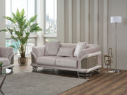 Versace Stationary Loveseat Light Grey in Light Grey - 101-VER-STAR14244-2