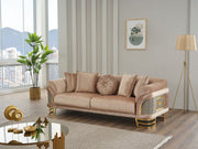 Versace Stationary Sofa Beige in Beige - 101-VER-STAR14240-3