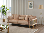 Versace Stationary Sofa Beige in Beige - 101-VER-STAR14240-3