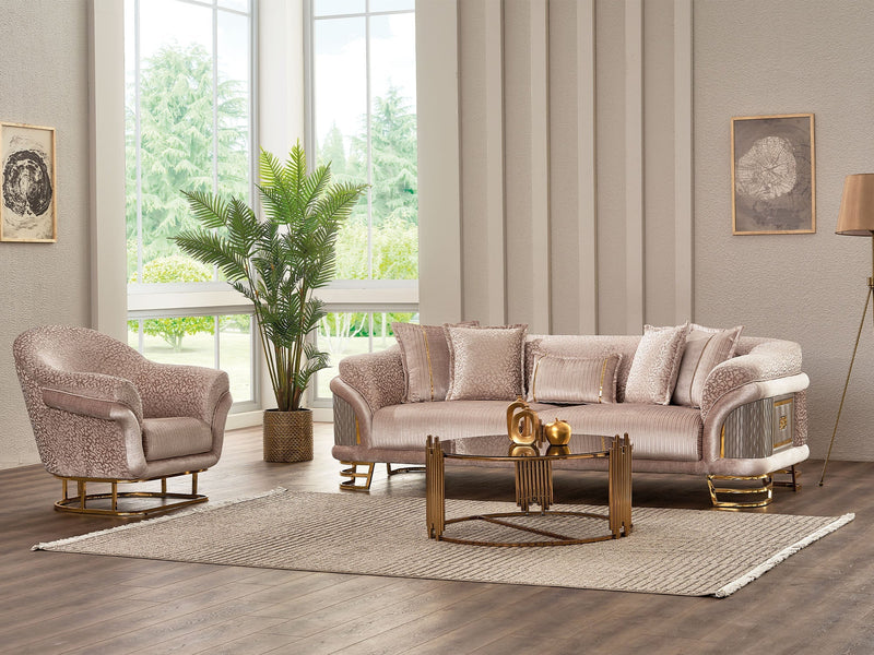 Versace Stationary Sofa Cream in Cream - 101-VER-STAR13553-3