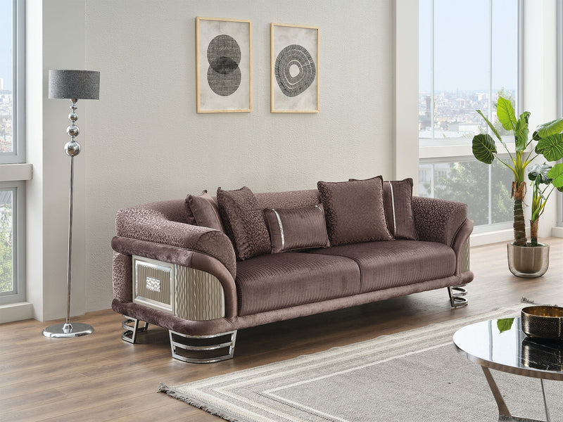Versace Stationary Sofa Dark Grey in Dark Grey - 101-VER-STAR14245-3