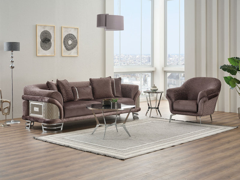 Versace Stationary Sofa Dark Grey in Dark Grey - 101-VER-STAR14245-3