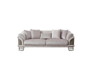 Versace Stationary Sofa Light Grey in Light Grey - 101-VER-STAR14244-3