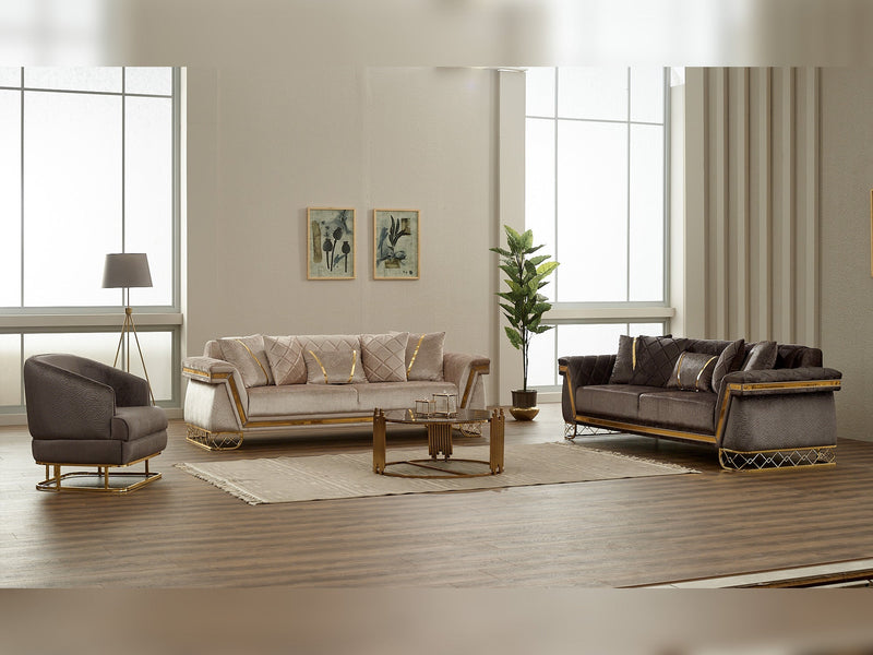 Veyron Stationary Sofa in Beige - 200-SIM-VEY-STAR240-3