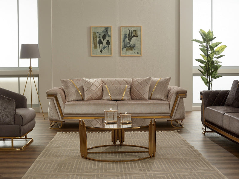 Veyron Stationary Sofa in Cream - 200-SIM-VEY-STAR553-3