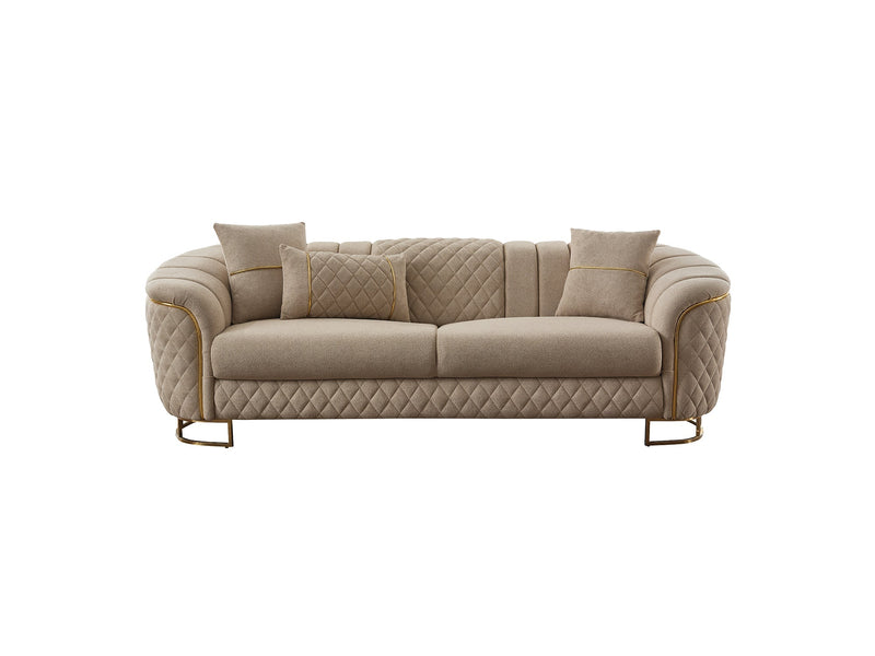 Victoria Stationary Sofa Cream in Cream - 101-VIC-GIR03-3