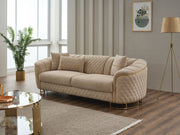 Victoria Stationary Sofa Cream in Cream - 101-VIC-GIR03-3
