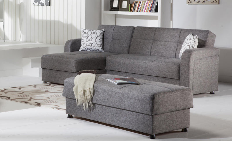 Vision Ottoman (Diego Gray) 1 Piece - DMV FurnitureOttoman