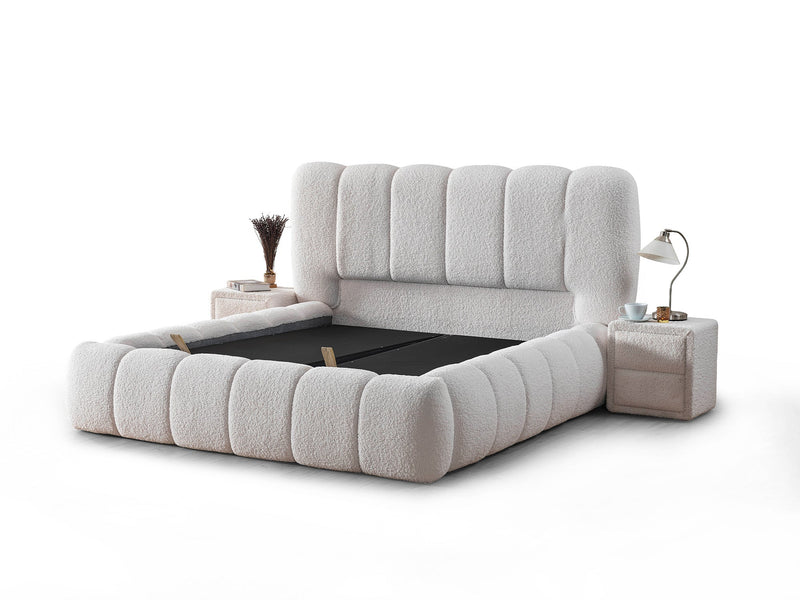 Vogue Storage Bed With Headboard & 2 Nightstand - Queen - 200-ELIF-VOG-EY385-SB