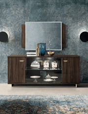 Volare 4 Door Buffet W/Mirror Set - DMV Furniture