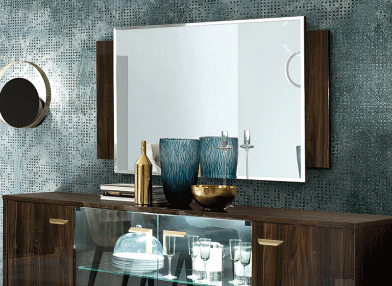 Volare Walnut Mirror For Buffet - i37975 - DMV Furniture