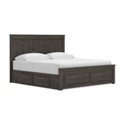 Vonitta Bay Dark Brown King Panel Storage Bed - PCB2648B28