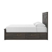 Vonitta Bay Dark Brown King Panel Storage Bed - PCB2648B28