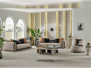 Voyance 4-pieces (2 Four Seat Sofa & 2 Chair) Livingroom Set Beige in Beige - 101-VOY-MUM45-4411