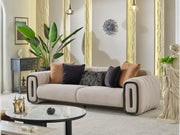 Voyance 4-pieces (2 Four Seat Sofa & 2 Chair) Livingroom Set Beige in Beige - 101-VOY-MUM45-4411