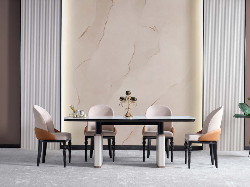 Voyance Diningroom (Consol & Mirror & Dining Table & 8 Dining Chair) - 115-VOY-DT-8-SET
