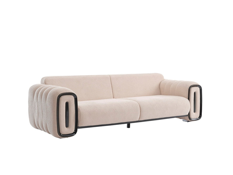 Voyance Stationary 4 Seat Sofa Beige in Beige - 101-VOY-MUM45-4
