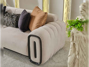 Voyance Stationary 4 Seat Sofa Beige in Beige - 101-VOY-MUM45-4