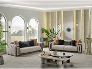 Voyance Stationary 4 Seat Sofa Beige in Beige - 101-VOY-MUM45-4
