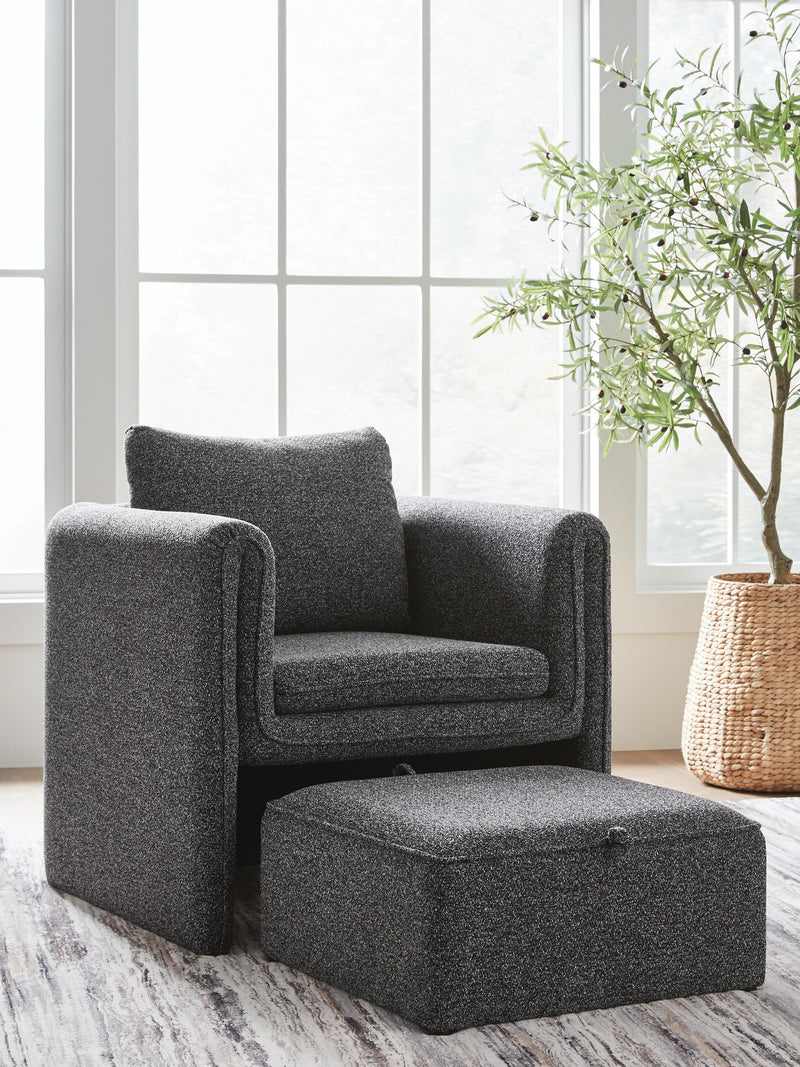 Vreni Charcoal/Black Accent Chair - A3000754