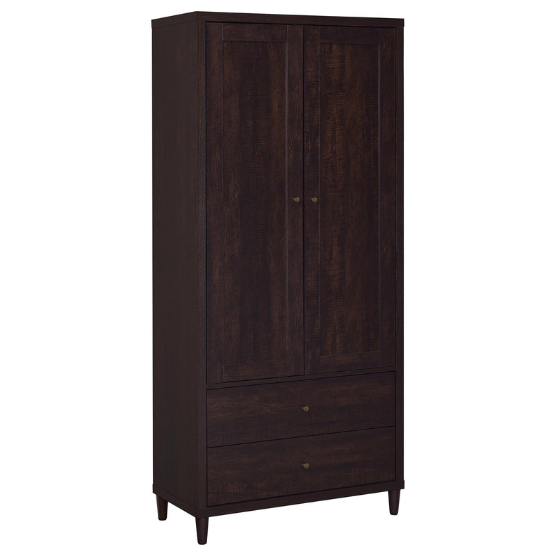 Wadeline 2-door Tall Accent Storage Cabinet Rustic Tobacco - 950724