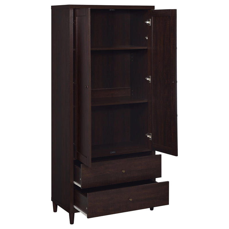 Wadeline 2-door Tall Accent Storage Cabinet Rustic Tobacco - 950724