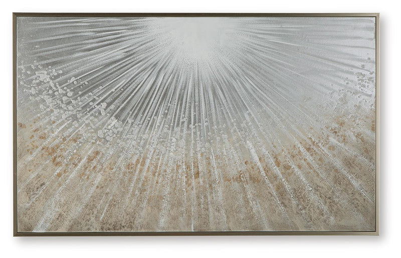 Waldard Gray/Taupe/White Wall Art - A8000501