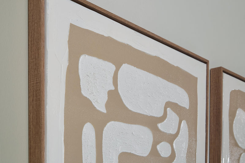 Waldett Beige/White Wall Art (Set of 2) - A8000503
