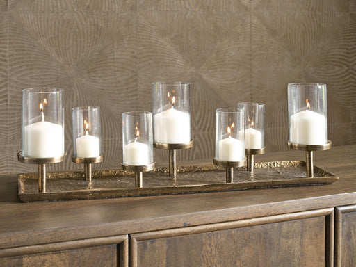Wallmond Antique Brass Finish Candle Holder - A2000820