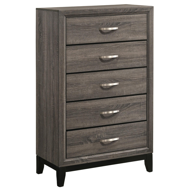 Watson 5-drawer Bedroom Chest Grey Oak - 212425