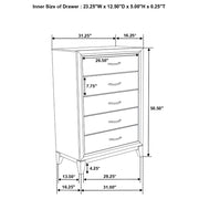 Watson Five-piece California King Bedroom Set Grey Oak - 212421KW-S5
