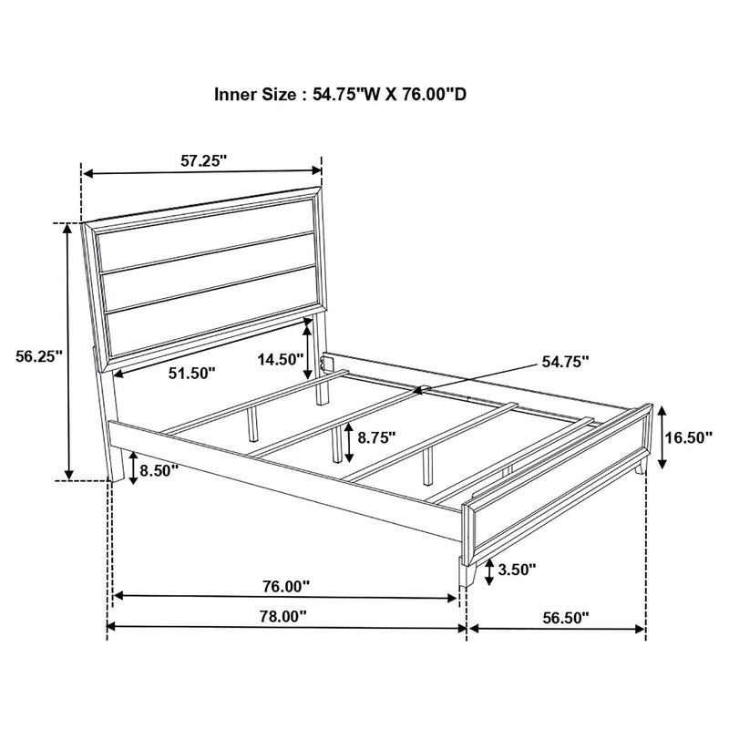 Watson Five-piece Full Bedroom Set Grey Oak - 212421F-S5