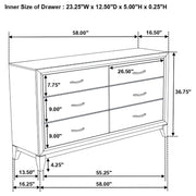 Watson Four-piece Queen Bedroom Set Grey Oak - 212421Q-S4