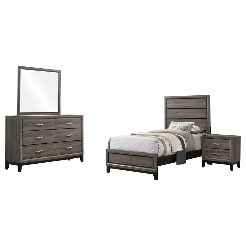 Watson Four-piece Twin Bedroom Set Grey Oak - 212421T-S4