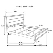 Watson Wood Eastern King Panel Bed Grey Oak - 212421KE