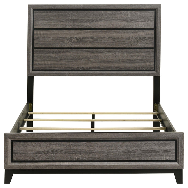 Watson Wood Full Panel Bed Grey Oak - 212421F