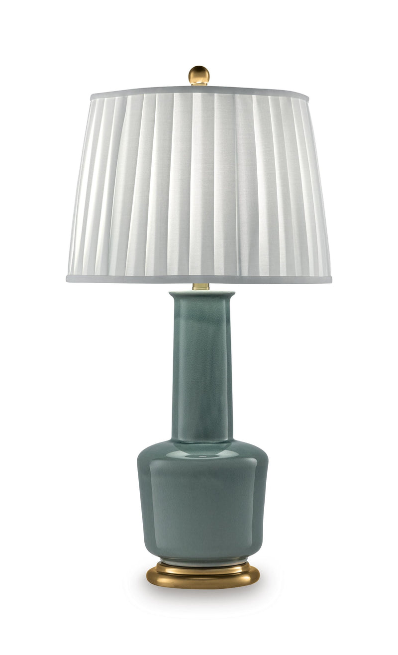 Webbington Teal/Gold Finish Table Lamp - L100944