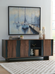 Welby Brown/Charcoal Accent Cabinet - A4000679