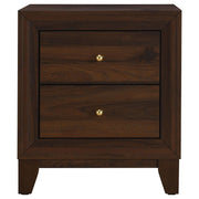 Welsley 2-drawer Nightstand Bedside Table Walnut - 223442