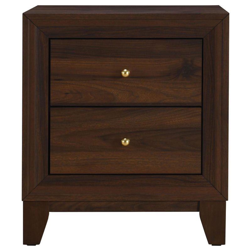 Welsley 2-drawer Nightstand Bedside Table Walnut - 223442