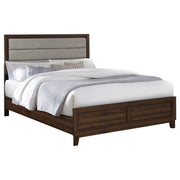 Welsley 50-inch Upholstered Eastern King Bed Walnut - 223441KE