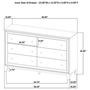 Welsley 6-drawer Dresser Cabinet Walnut - 223443