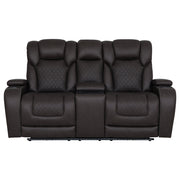 Wendell Power Motion Loveseat w/Console, Wireless Charger, Storage, USB & LED - LV06221