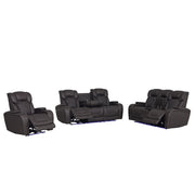 Wendell Power Motion Loveseat w/Console, Wireless Charger, Storage, USB & LED - LV06221