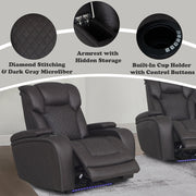 Wendell Power Motion Recliner w/Storage, USB & LED - LV06222