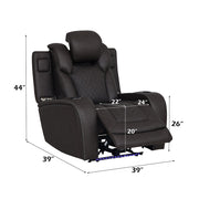 Wendell Power Motion Recliner w/Storage, USB & LED - LV06222