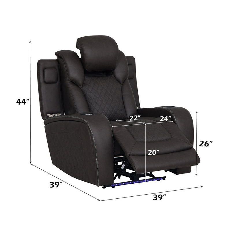 Wendell Power Motion Recliner w/Storage, USB & LED - LV06222